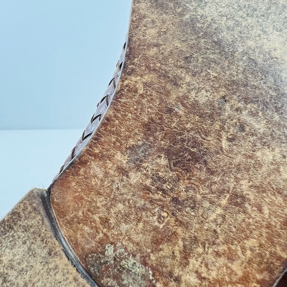 Russell & Bromley Tan Brown Leather Woven Classic Slip On Loafers UK 9 - Picture 12 of 12